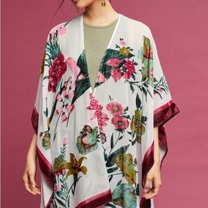 Anthro Velvet Ruana Kimono